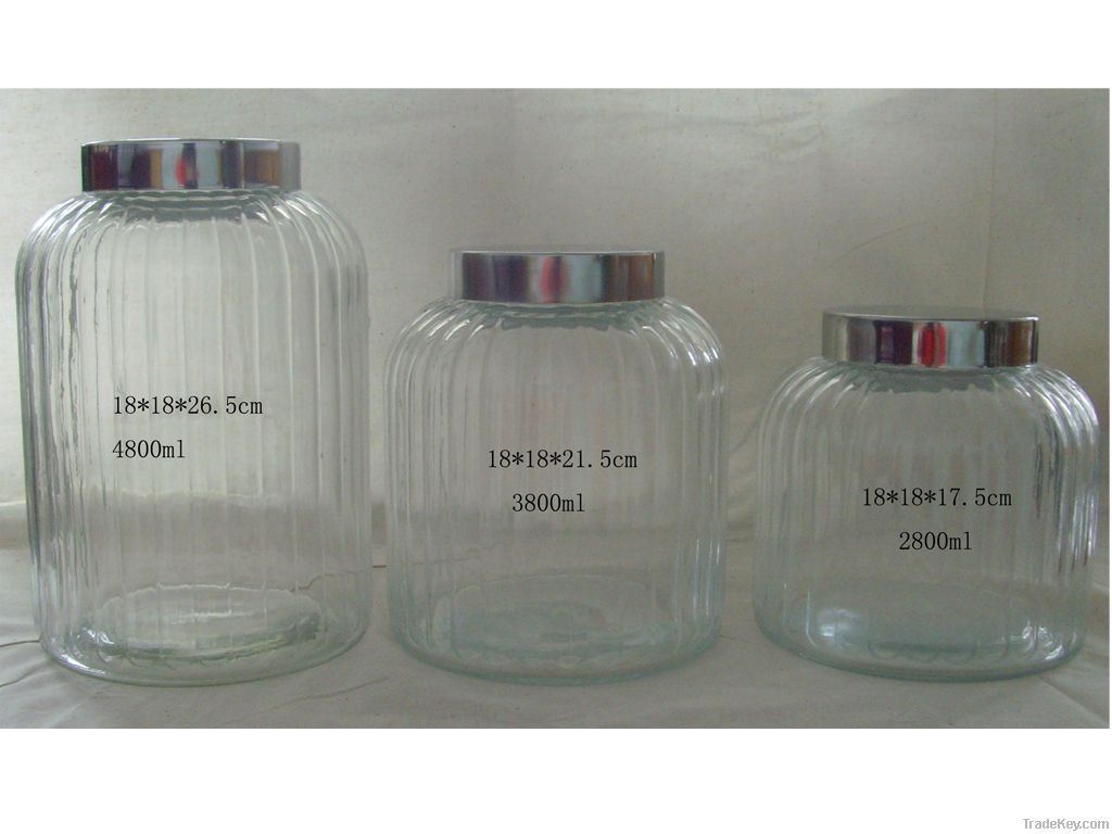 glass storage jar