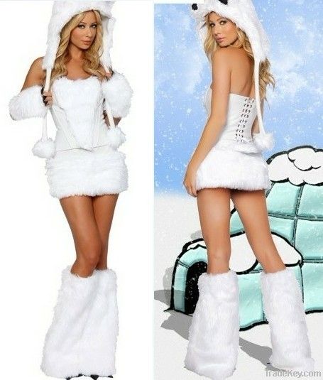 7 pcs Sexy Polar Bear Corset Costume