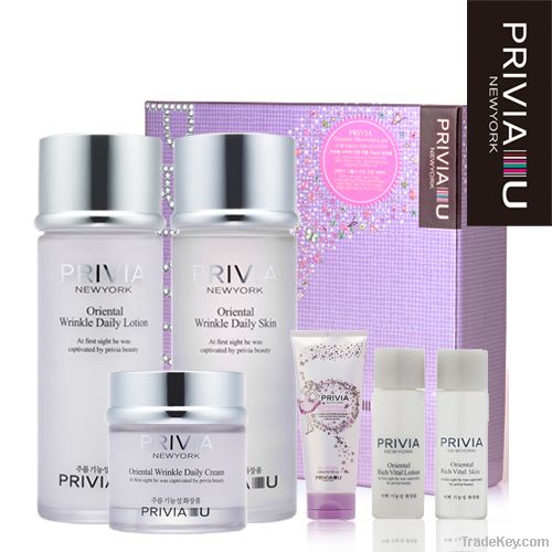 PRIVIA ORIENTAL WRINKLE DAILY SKIN, LOTION, ESSENSE, CREAM