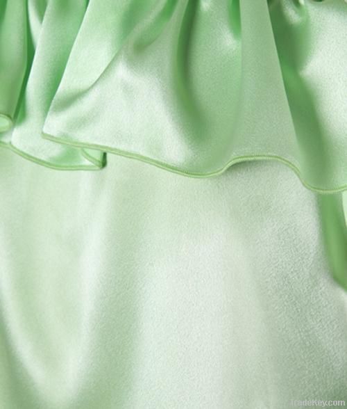 Shimmering Green Satin Blouse