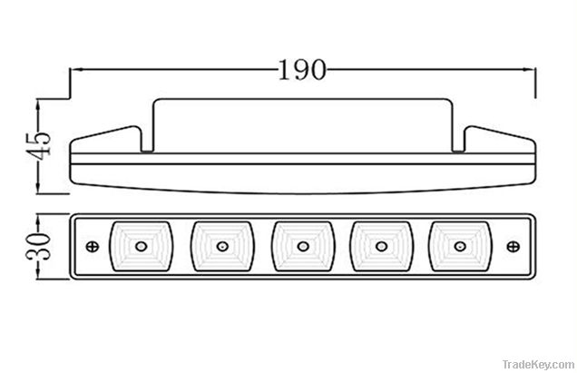 Car daytime running light LED DRL 2012 (5 led)