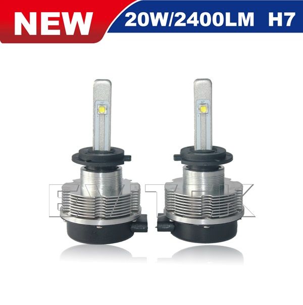 HOT real chips 20W*2 h7 2400lm led headlight 6000K