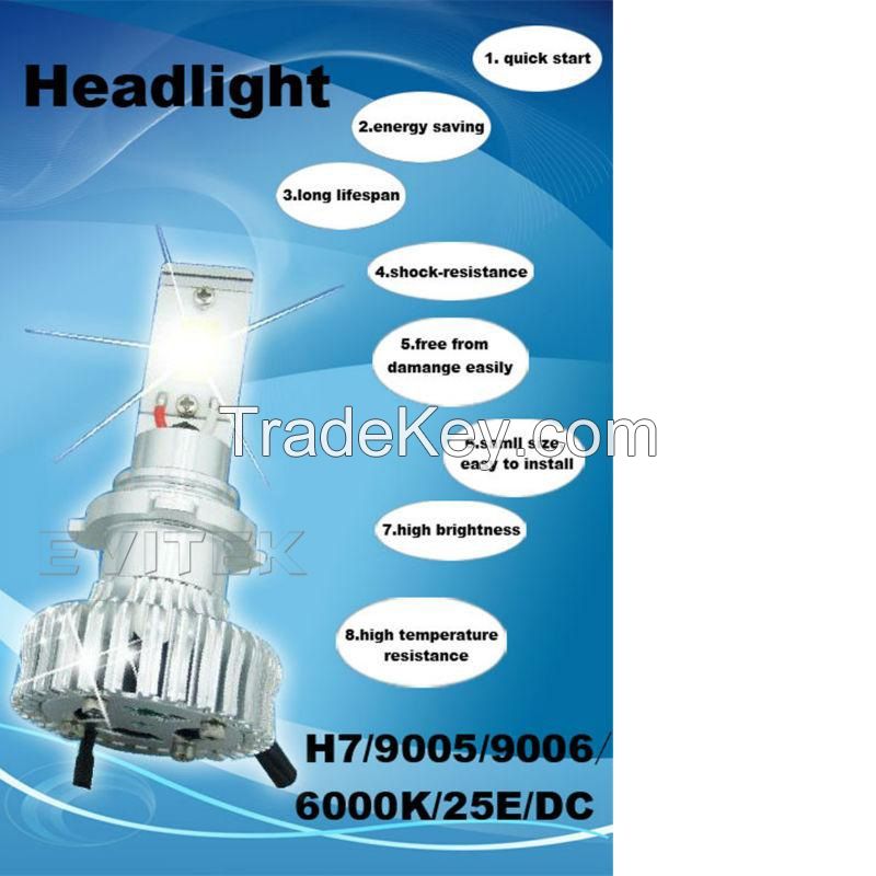 Original high power 50w h7 led headlight 1800lm for hot sale