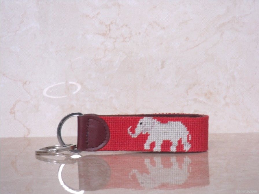 Elephant Needlepoint Key Chains