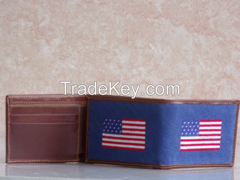 Handmade Custom Needlepoint Full Wallet