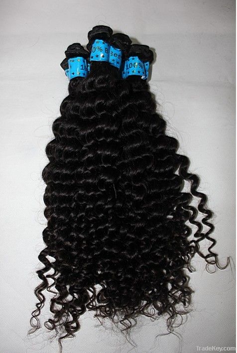 100% unprocessed virgin remy natural black hair weft hair weaving bulk