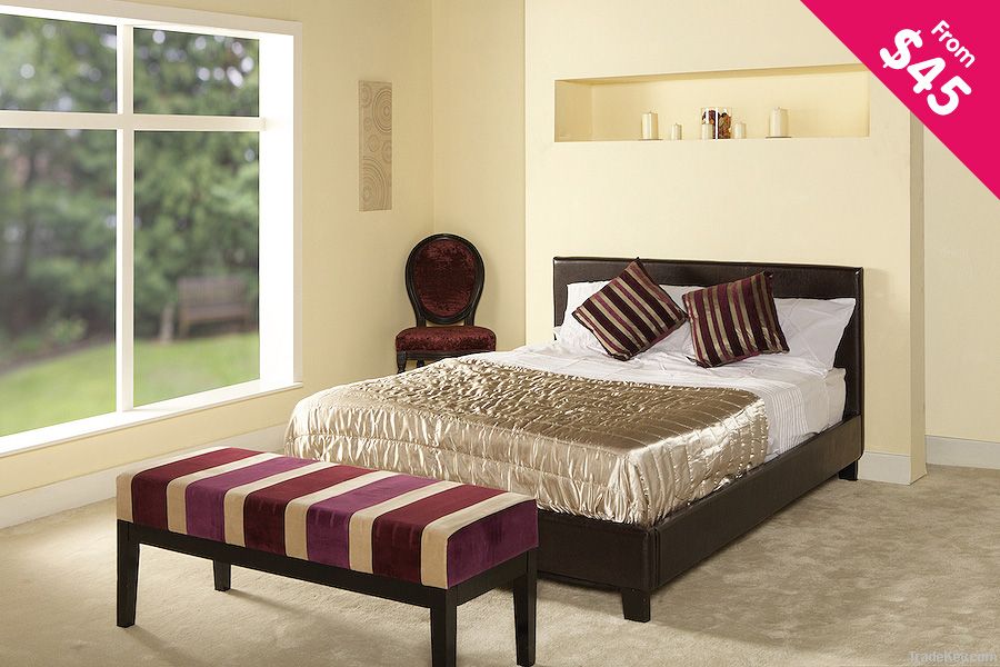 *PROMOTIONAL BED* Basic Double PU Leather Upholstered Bed