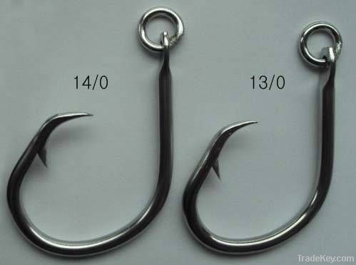 circle hook with a ring, stainless steel