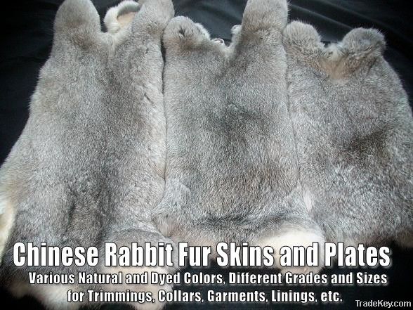 Chinese Rabbit Fur Skins and Plates