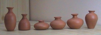 Terracotta  miniature pots