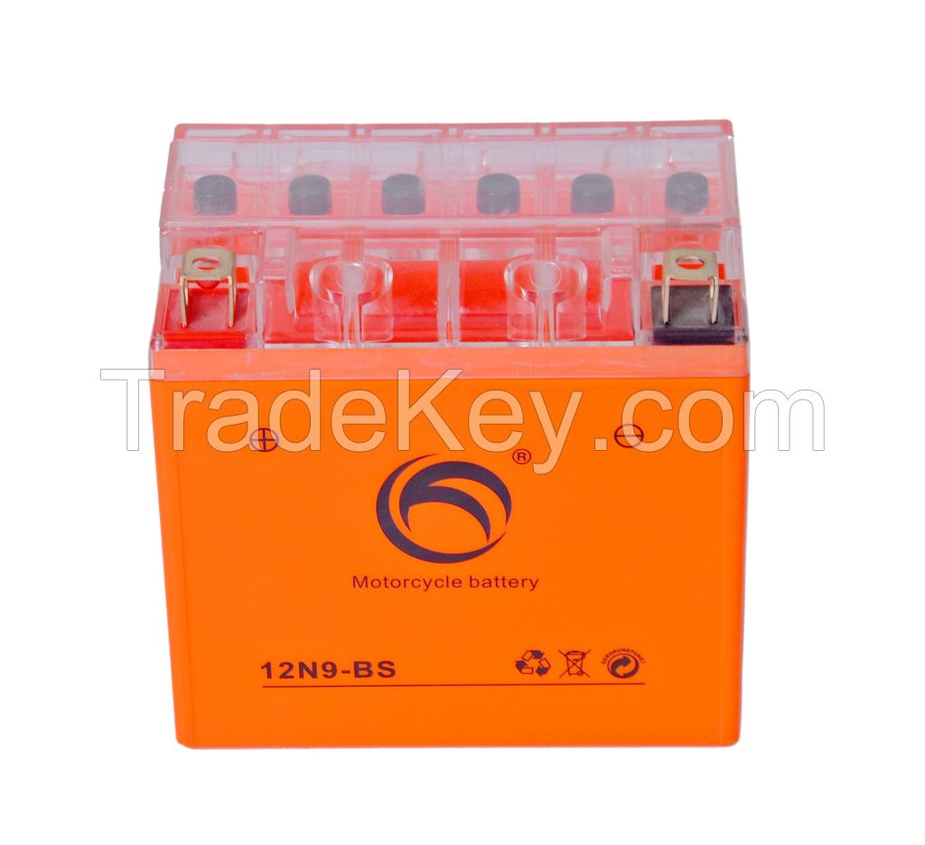 12n9-bs 12v 9ah Mf sealed Lead Acid Motorcycle Battery for Racing Motorcycles Starting