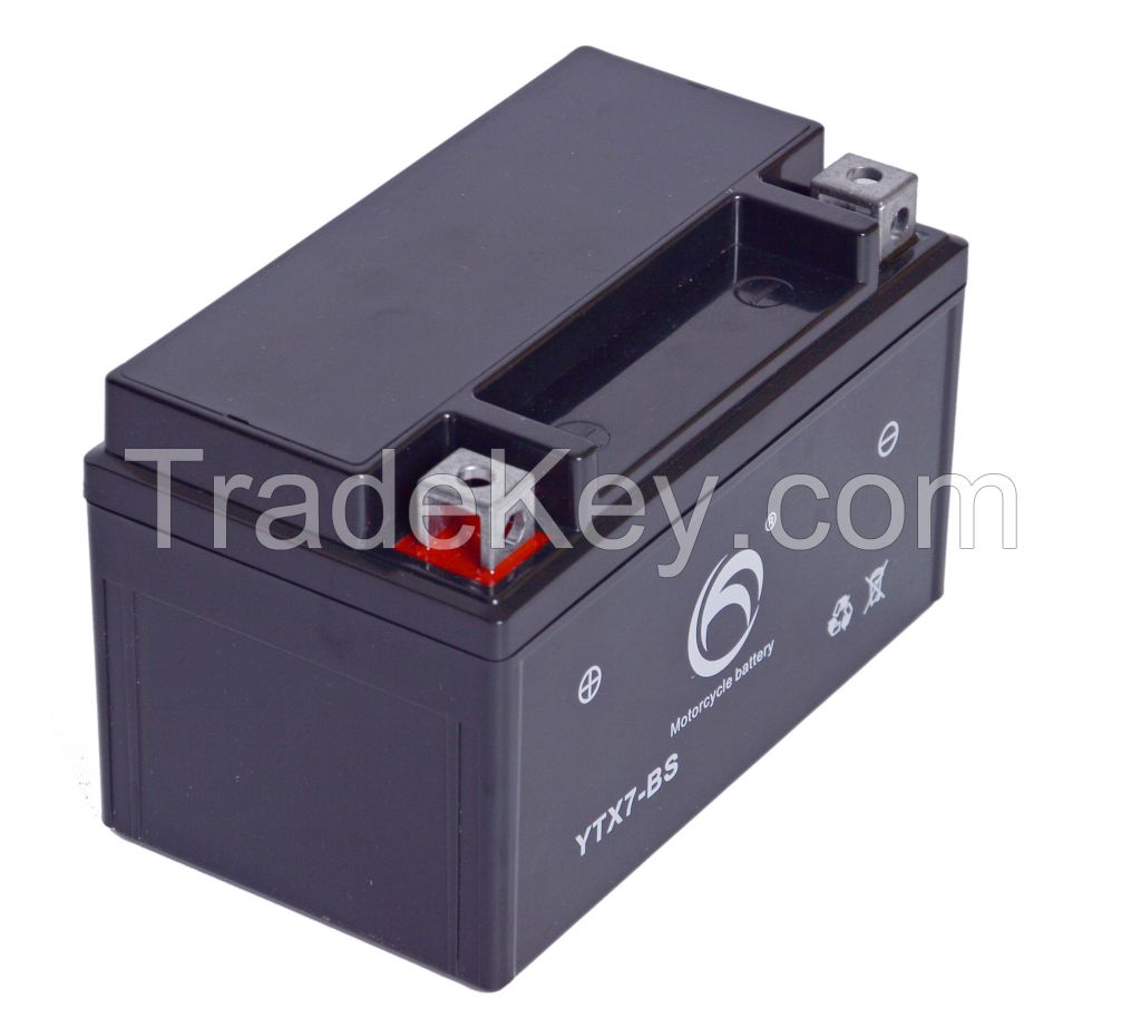 Factory Offer YTX7A-BS 12V 4Ah 5Ah 7Ah Motorcycle Battery for Motor Starting
