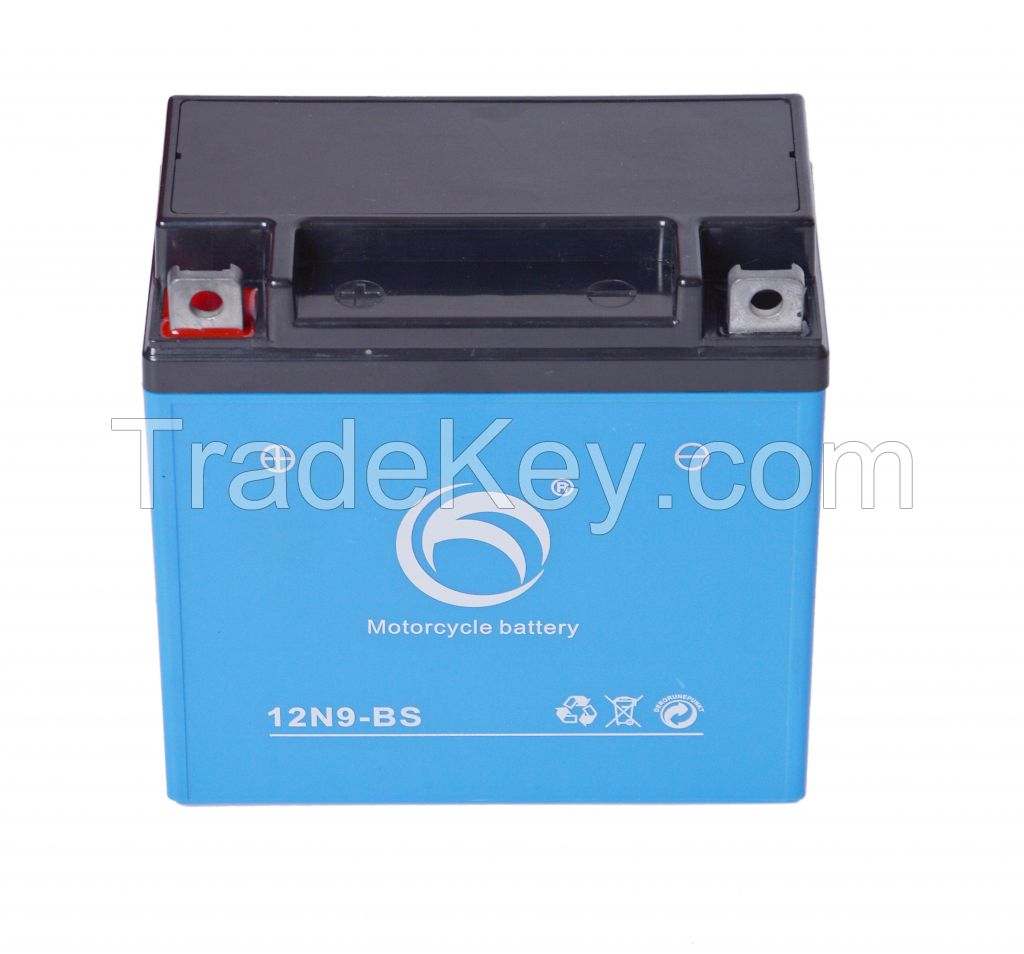 12n9-bs 12v 9ah Mf sealed Lead Acid Motorcycle Battery for Racing Motorcycles Starting