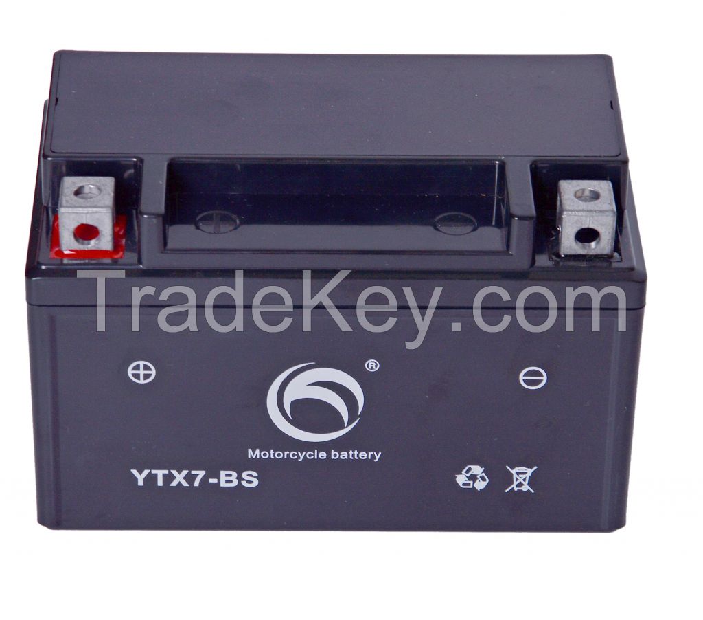 Factory Offer YTX7A-BS 12V 4Ah 5Ah 7Ah Motorcycle Battery for Motor Starting