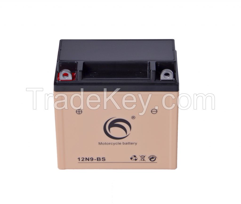 12n9-bs 12v 9ah Mf sealed Lead Acid Motorcycle Battery for Racing Motorcycles Starting