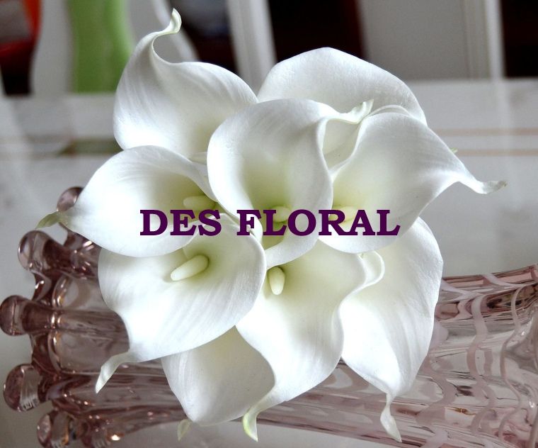 Decorative flowers white calla lily bundle for wedding decoration