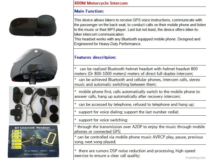 Motorcycle Bluetooth Intercom with competitive price