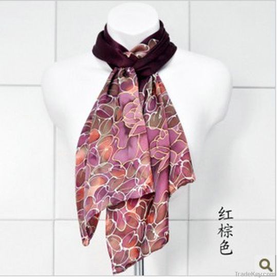 woman girl Hand Painted 100% silk scarf scarves muffler