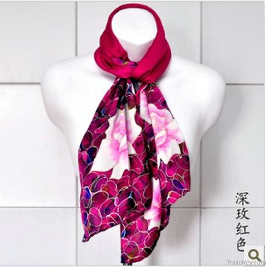 woman girl Hand Painted 100% silk scarf scarves muffler