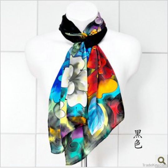 women woman girl Hand Painted 100% silk 40*160cm scarf scarves muffler