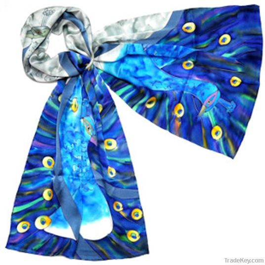 women woman girl Hand Painted 100% silk 40*160cm scarf scarves muffler