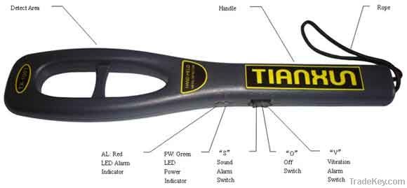 Rechargeable Hand Held Metal Detector TX-1001 Hand Held Metal Detector