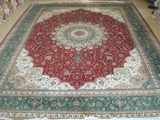 100% Hand knotted Silk Persian Carpets