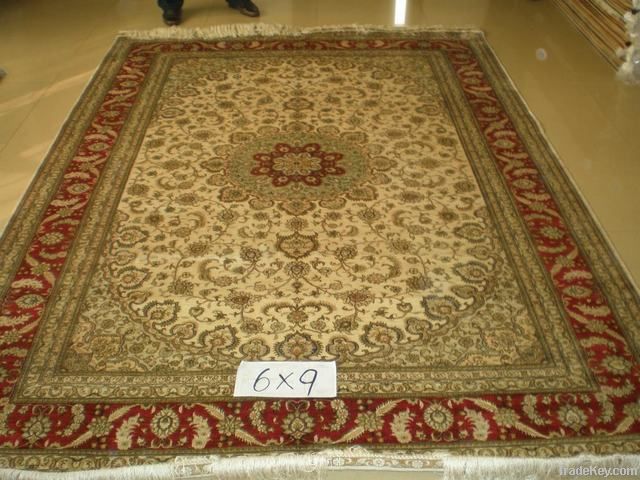 handmade Chinese pure silk carpet, natural silk carpet