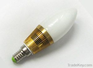 LED Candle Bulb, 3watt, silver body