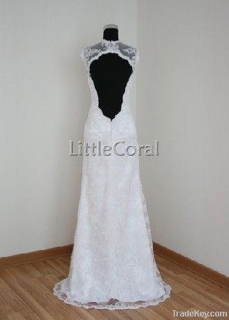 MS13(f)-lace overlay wedding dress, bridal gown