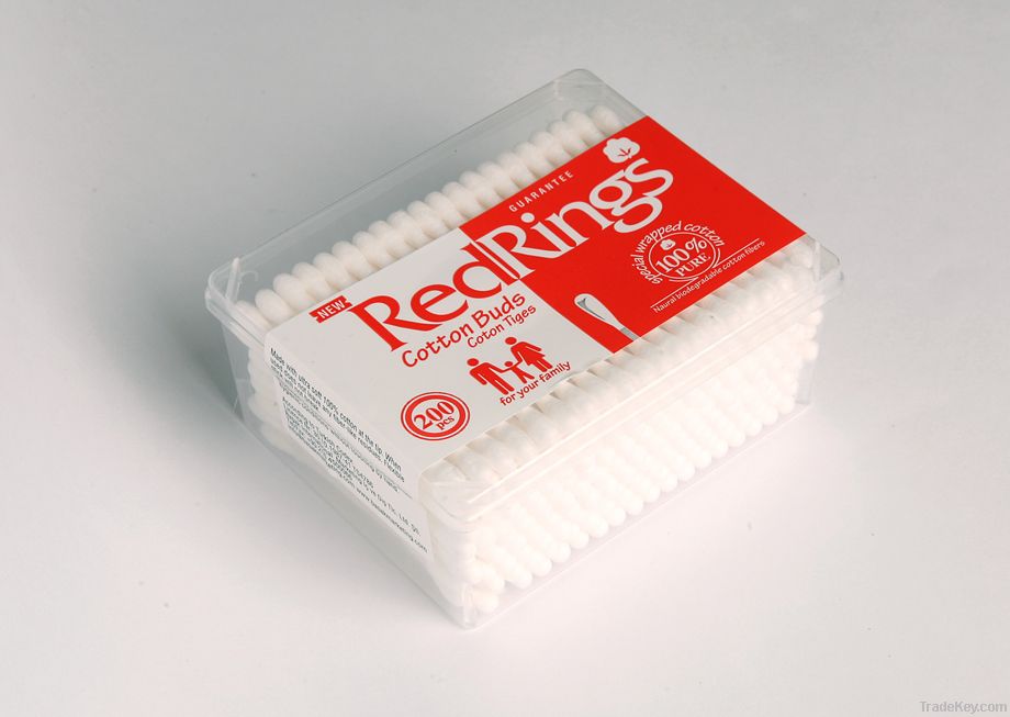 Redrings Cotton Buds 200 pcs Rectangle Box