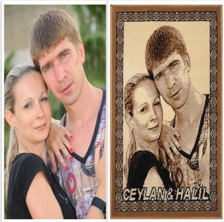 Your Photo on Genuine Turkish Rug as Personalized Gift, PromotionalGift