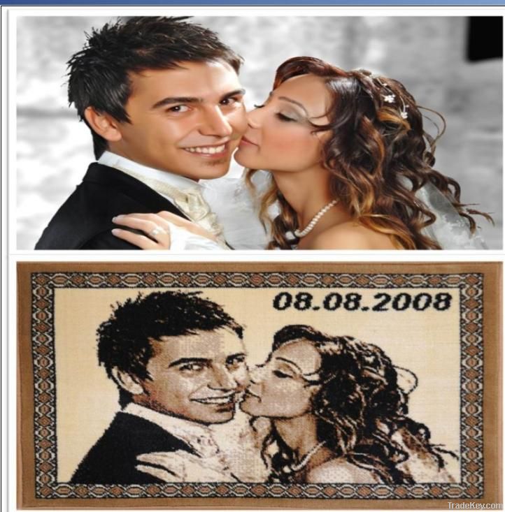 Your Photo on Genuine Turkish Rug as Personalized Gift, PromotionalGift
