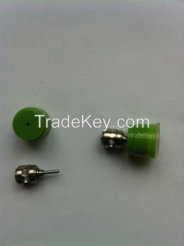 High speed dental handpiece push button collet chuck