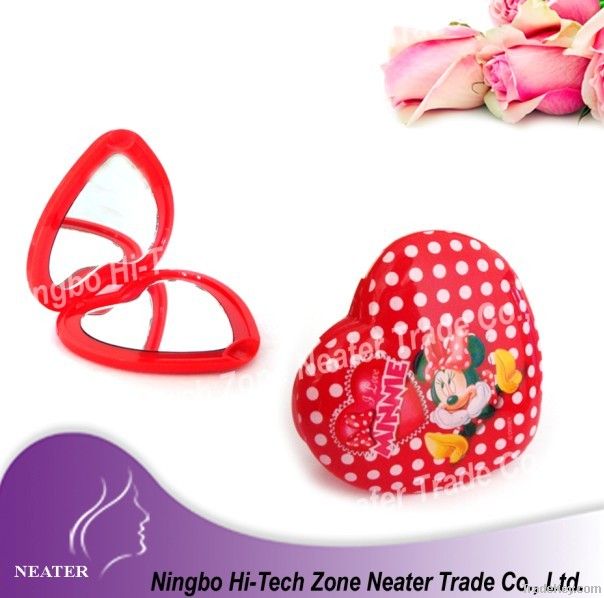 2012 fashionable heart shape compact mirrors wholesale