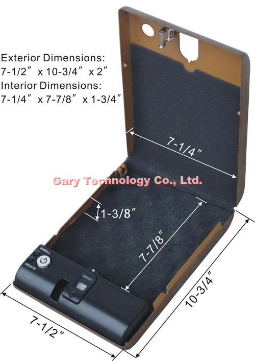 MO100 Jewelry Watch Portable Fingerprint Biometric Mini Safe Box/ Case