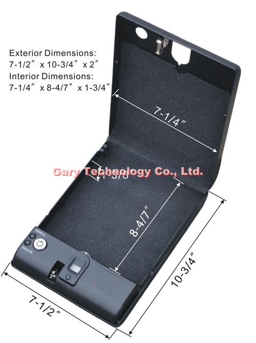 MO100B Handhold Fingerprint Biometric Mini Car handgun Safe Box/ Vault
