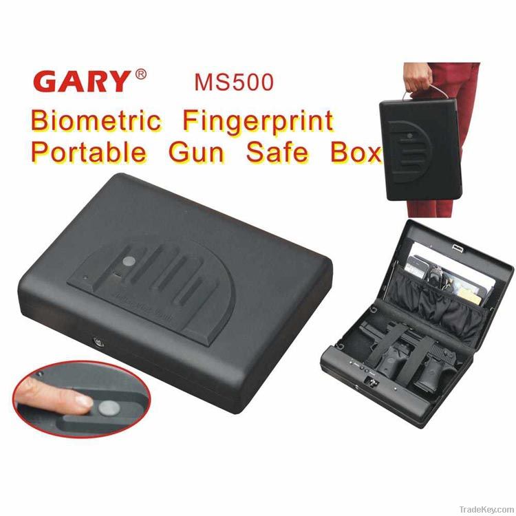 MS500 Biometric Fingreprint Portable Mini Car Gun Safe Box (Gun Vault)