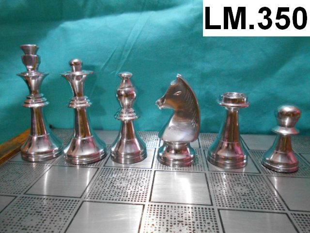 Brass chess set