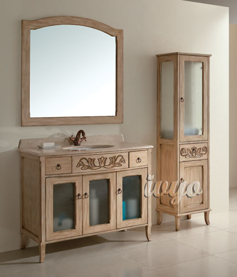solid wood classical bathroom cabinet A17