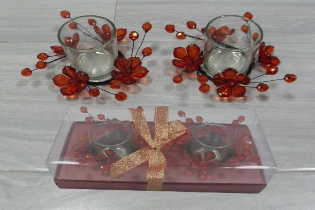 SET OF TWO CANDLE HOLDER BOX