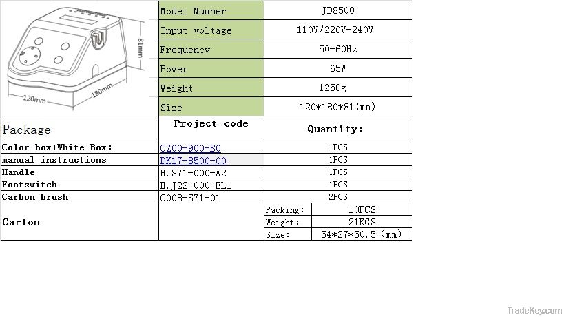 Dental micro motor tools  JD8500