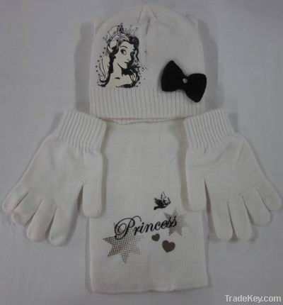 Fashion Knitted Warm Set for Girls