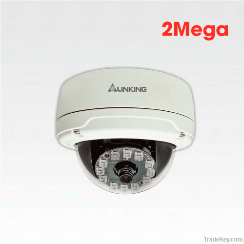 H.264 2Megapixel IR Vandal Dome IP Camera