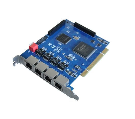 Hot quad span E1 digital card with EC module with pci interface