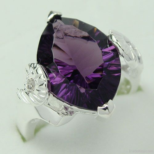 Purple crystal rings