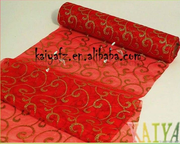 Bronzed red organza  Roll for wedding