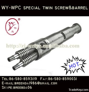 conical twin screw and barrel for plastic extruder