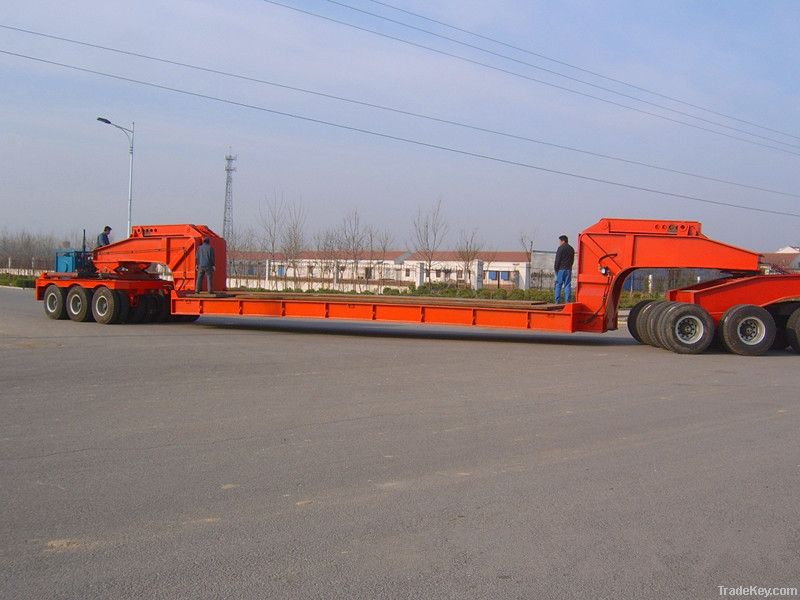 250 ton hot sale hydraulic axis semi trailer for sale (lowboy)