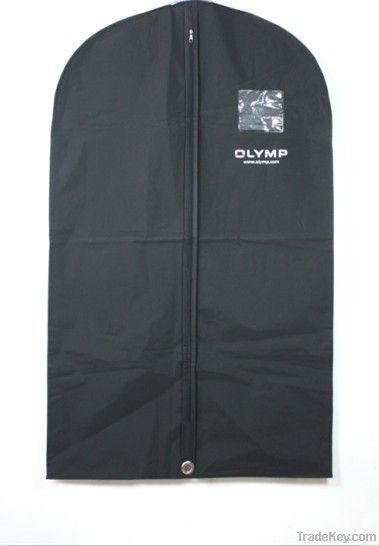 Black PEVA garment bag, suit cover